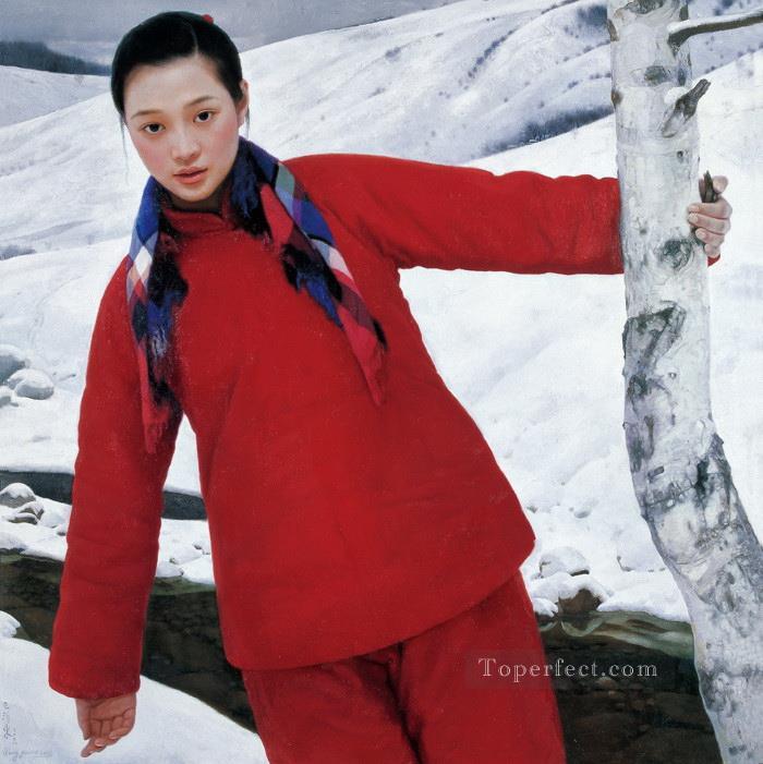 Snowmelt WYD Chinese Girls Oil Paintings